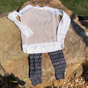 Girls Danskin sweatshirt and leggings